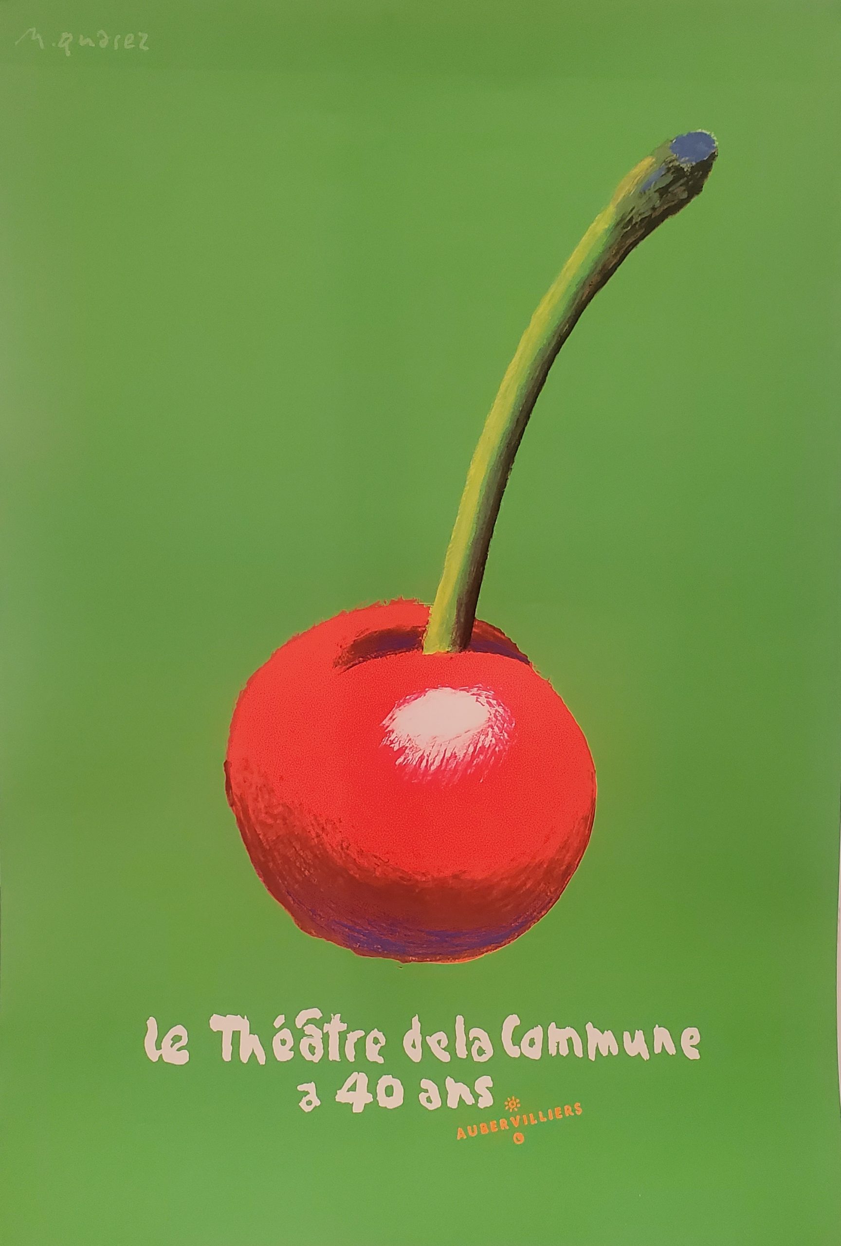 Théâtre de la commune Quarez Cherry Gallery Original Vintage Poster