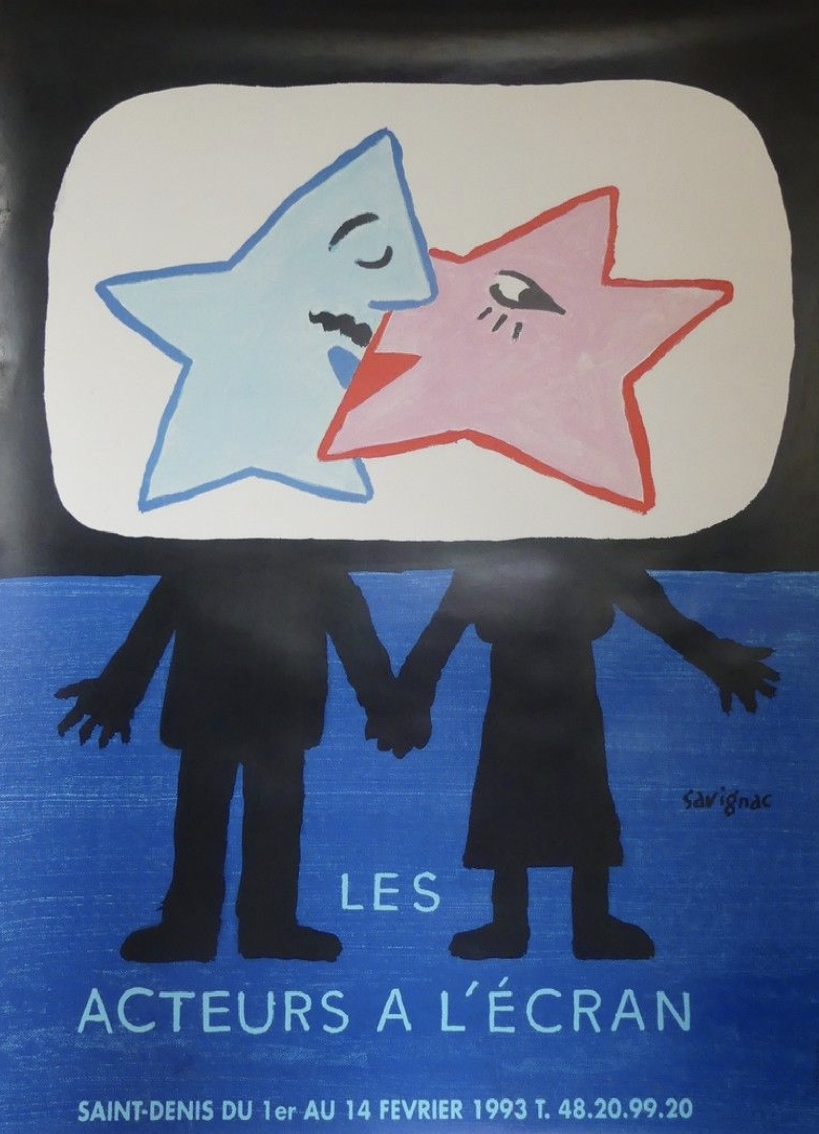 LES ACTEURS A L'ÉCRAN Original Vintage Poster