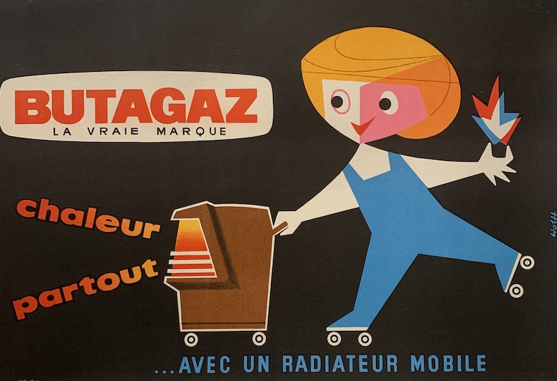 Butagaz Heating Original Vintage Poster