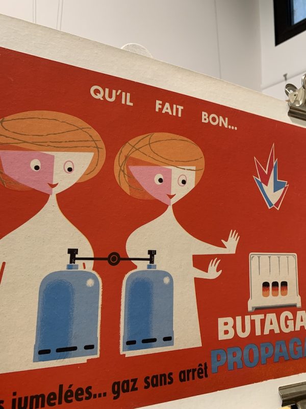 'Qu'il Fait Bon...' BUTAGAZ, Vintage Gas Heating Advertising Poster, Circa 1950
