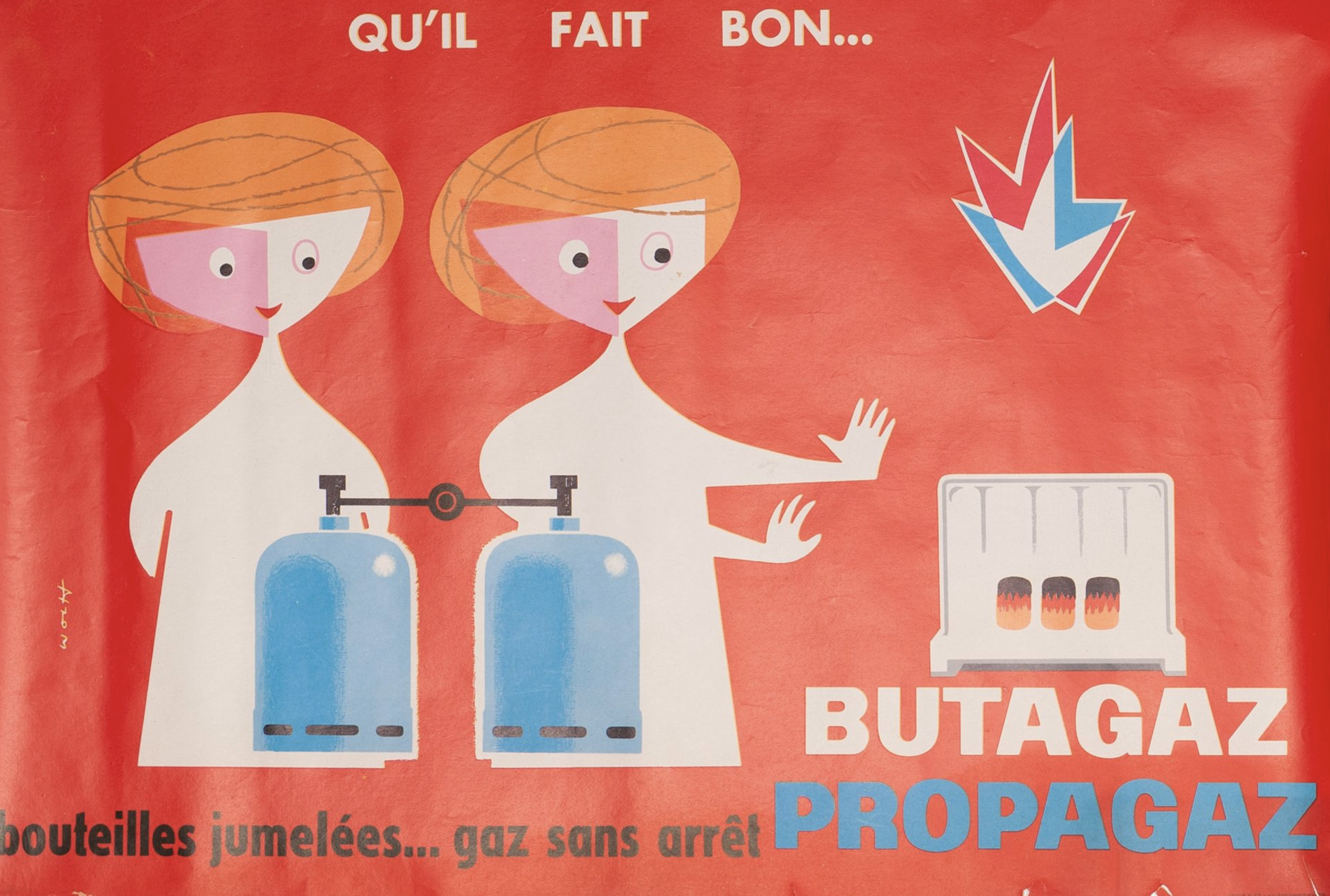 Butagaz Propagaz Original Vintage Poster