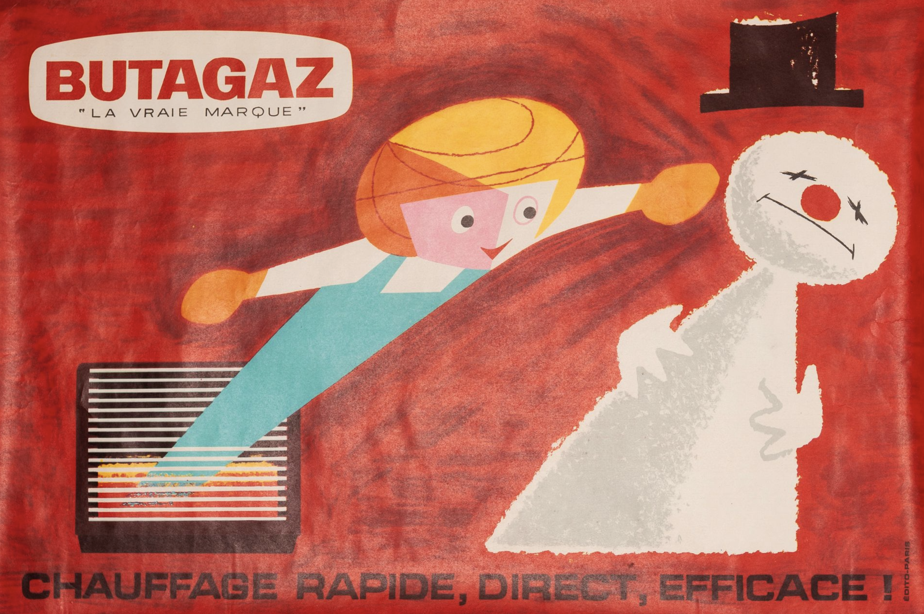 Butagaz Heating "la vraie marque" Original Vintage Poster