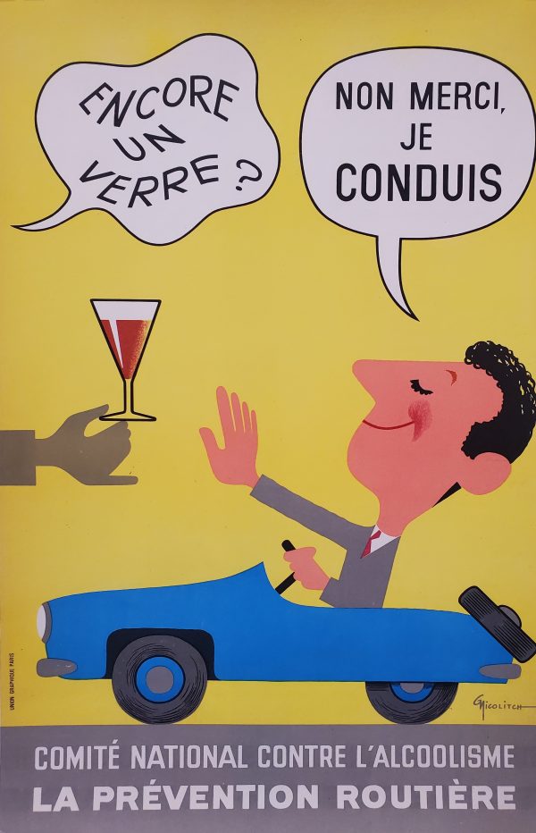 La Prevention Routiere Original Vintage Poster