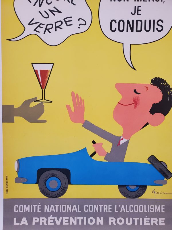 La Prevention Routiere Original Vintage Poster
