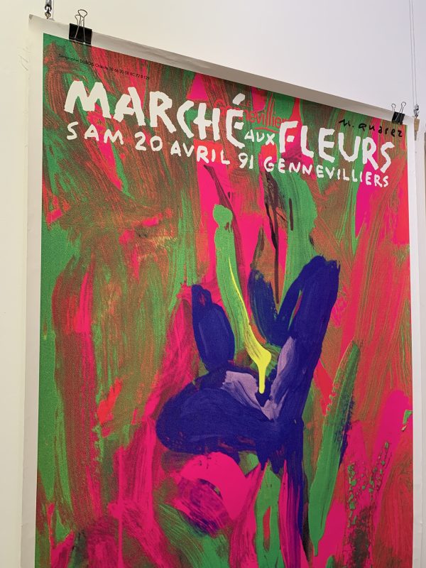 Quarez Marché aux Fleurs 1991 Original Vintage Poster