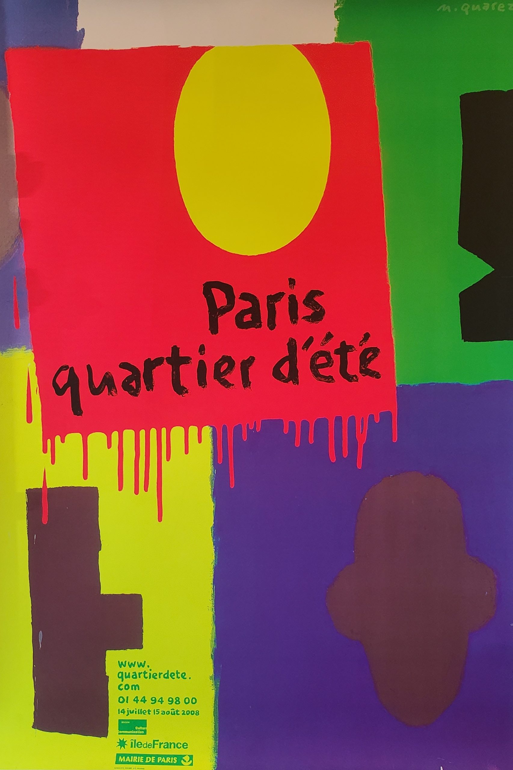 Paris Quartier d'ete Quarez Original Vintage Poster