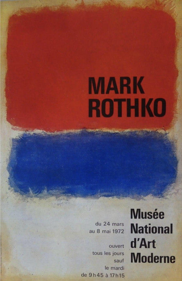 Mark Rothko Musee National D'art Moderne Original Vintage Poster