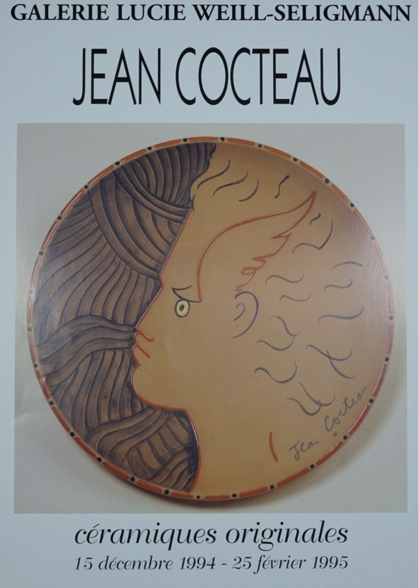 Jean COCTEAU Ceramiques Originales Original Vintage Poster