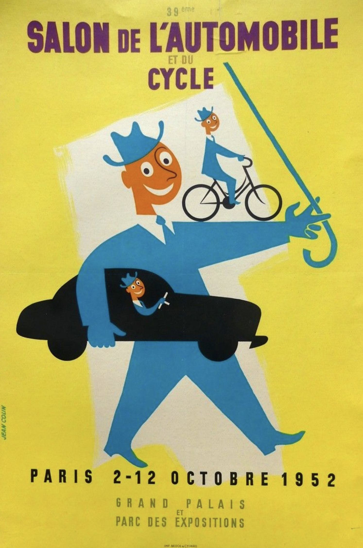 SALON DE L’AUTOMOBILE et du CYCLE Original Vintage Poster