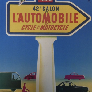 42 Salon L’AUTOMOBILE et du CYCLE Original Vintage Poster