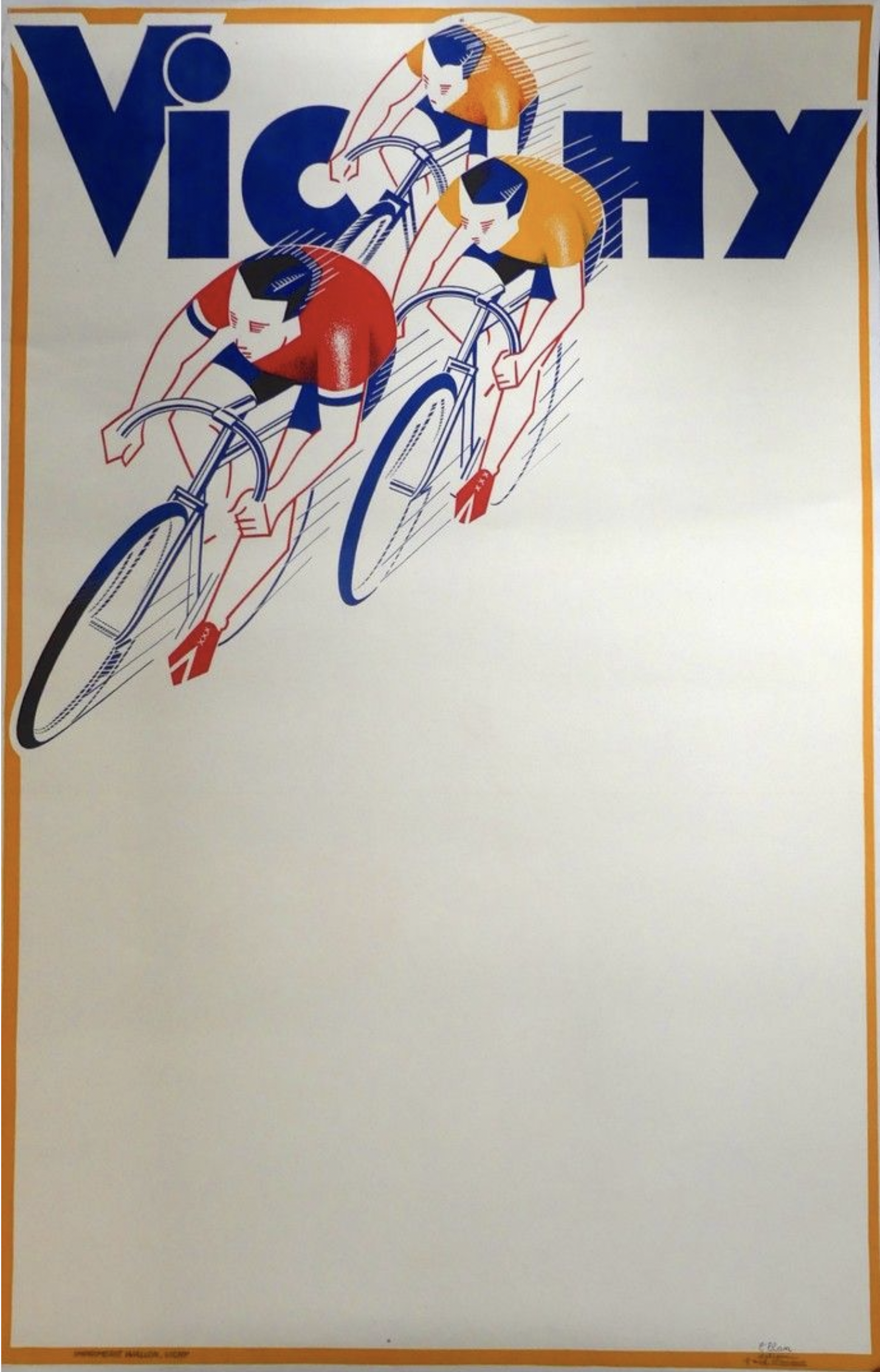 VICHY CYCLE Original Vintage Poster Letitia Morris Gallery