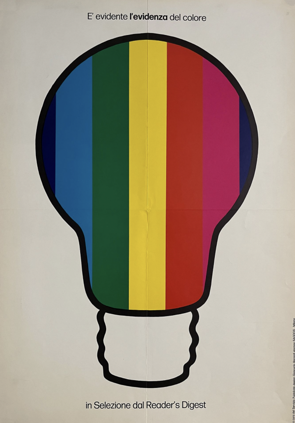 E' evidente l'evidenza del colore Light-globe Original Vintage Poster