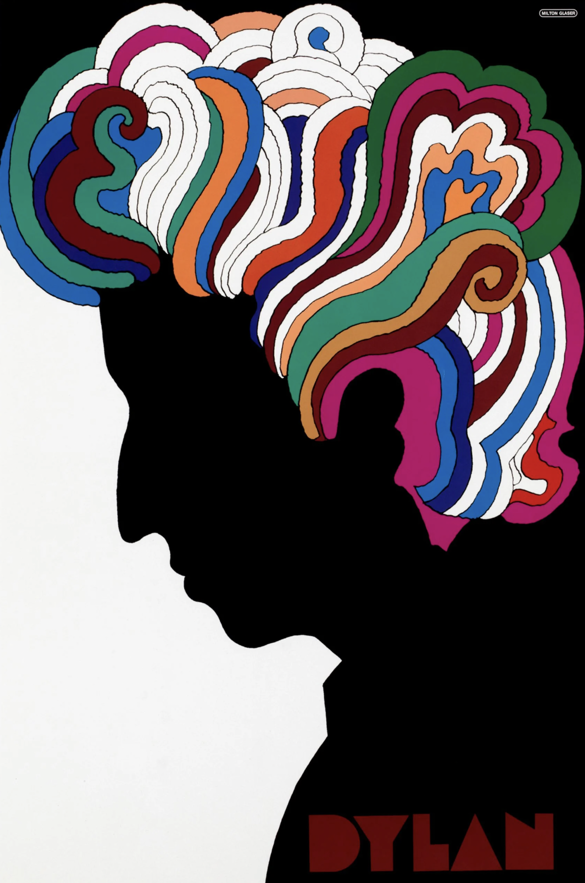 Original Vintage Poster Bob Dylan by Milton GLASER