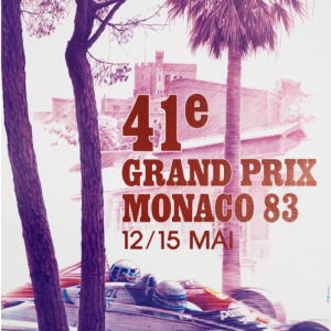 Monaco 1983 Original Vintage Poster Letitia Morris Gallery