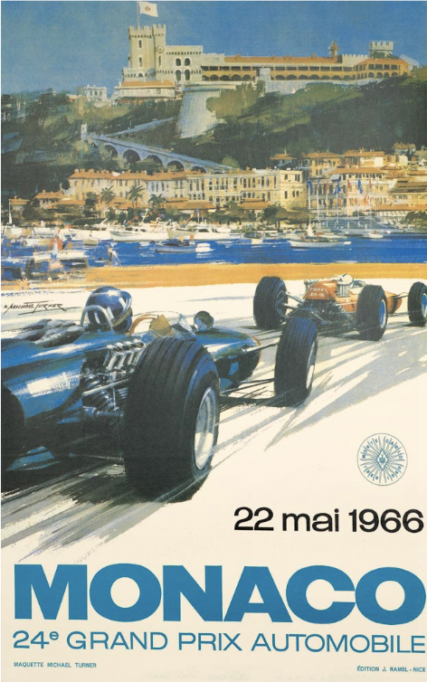 Monaco 1966 Original Vintage Poster Letitia Morris Gallery