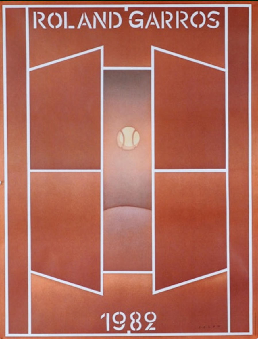 Roland Garros 1982 Original Vintage Poster Letitia Morris Gallery