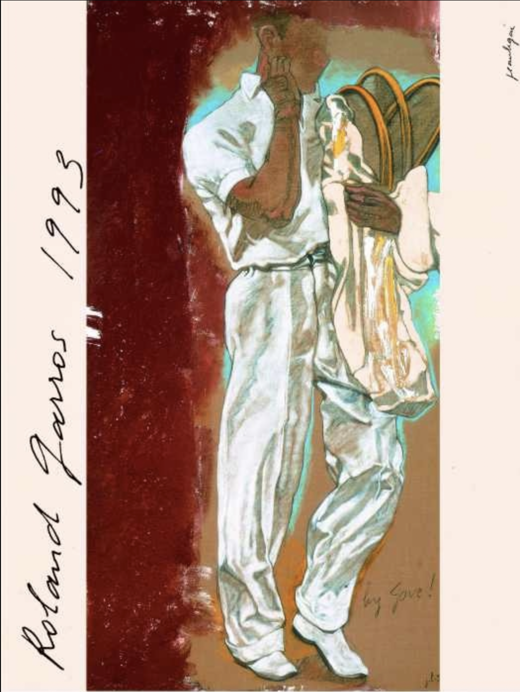 Roland Garros 1993 Original Vintage Poster Letitia Morris Gallery