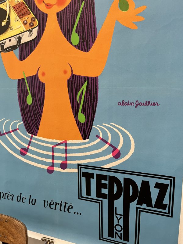 teppaz record player vintage poster