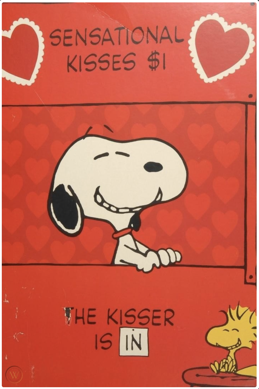 Snoopy Vintage Valentine's Day Cards With Stickers