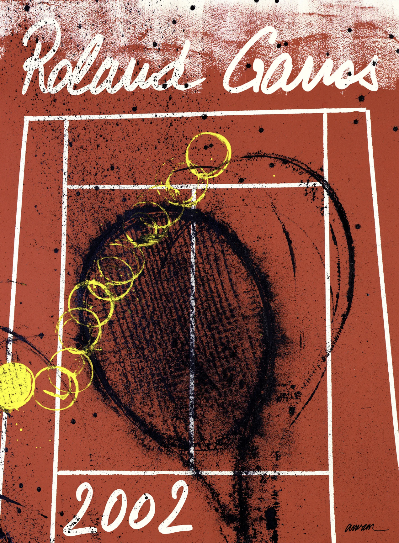 Roland Garros 2002 Original Vintage poster