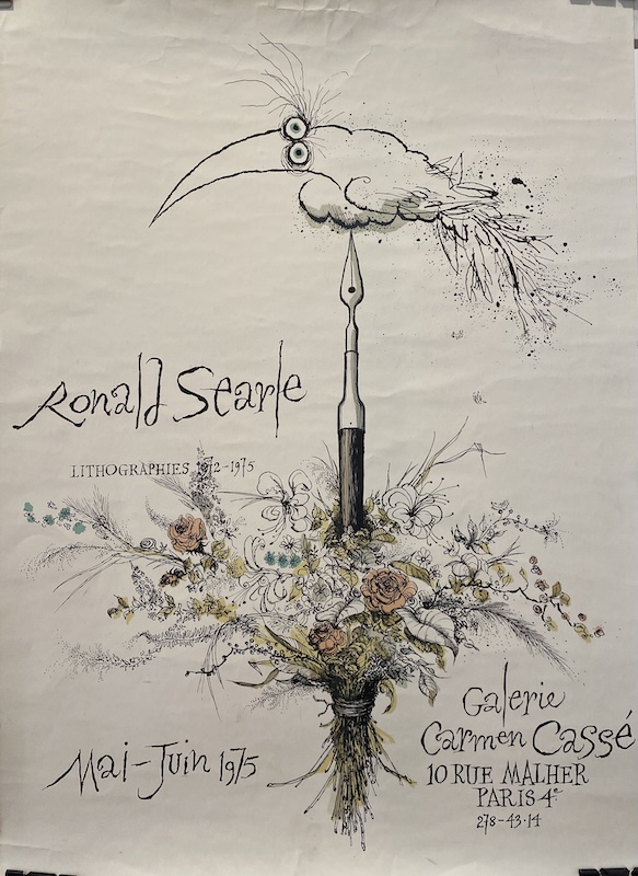 Ronald Searle Galerie Carmen Casse Original Vintage Poster
