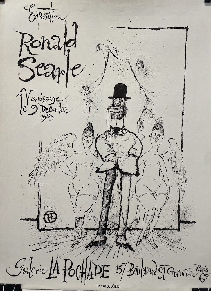Ronald Searle Galerie La Pochade Original Vintage Poster