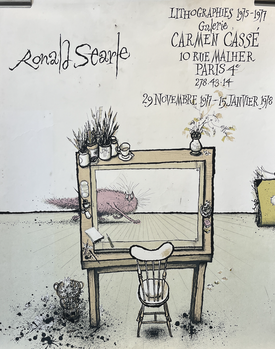 Ronald Searle Carmen Casse 1977 Original Vintage Poster