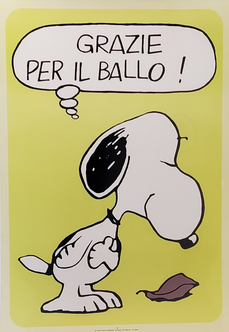 Grazie Per Il Ballo Snoopy Original Vintage Poster