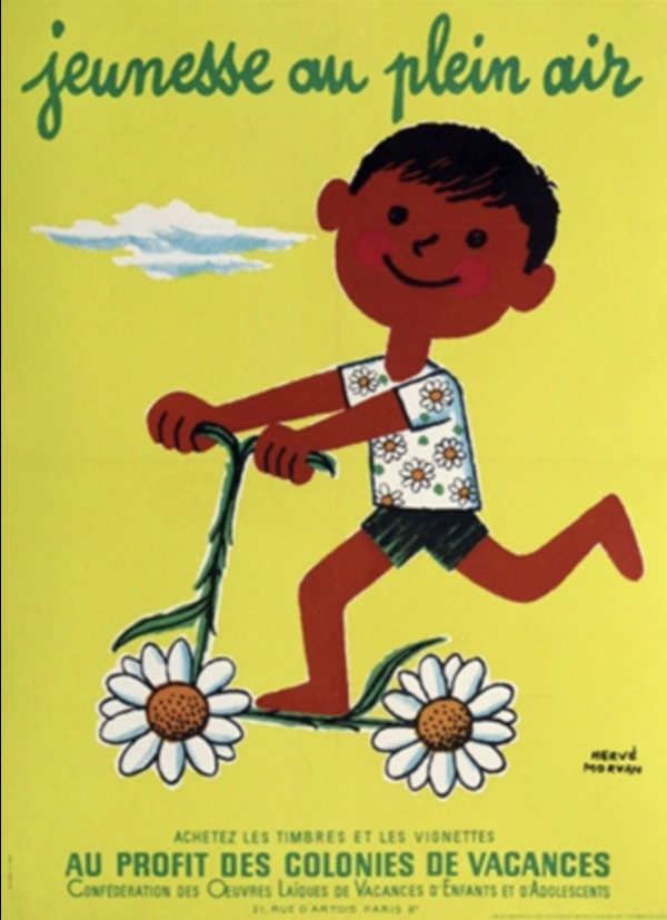 JEUNESSE AU PLEIN AIR BOY WITH FLOWER BICYCLE