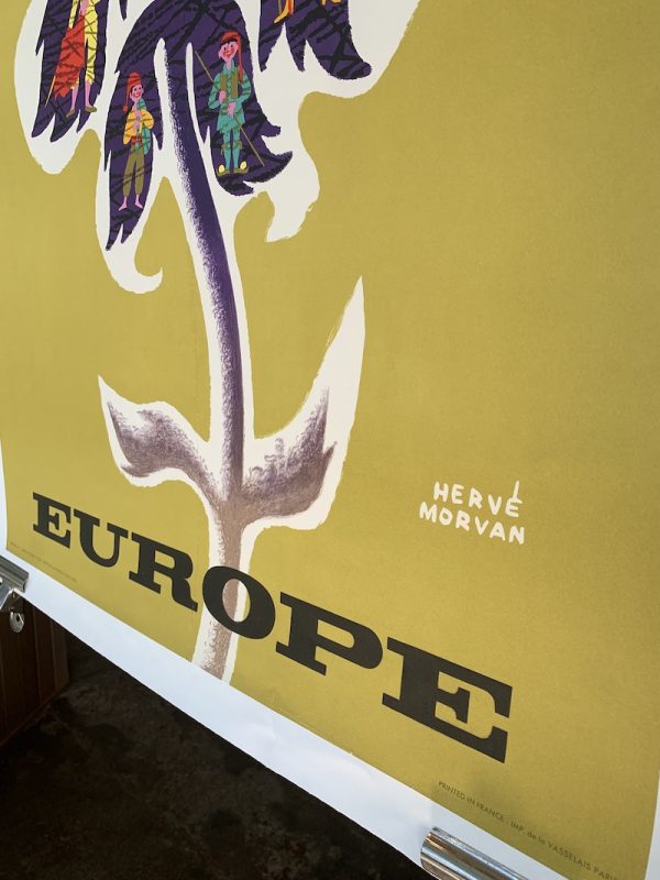 air france europe herve morvan original vintage poster Letitia Morris Gallery