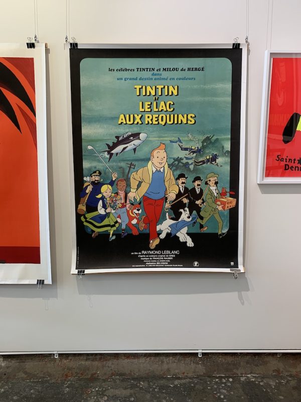 Tin Tin et Le Lac Aux Requins Original Vintage Poster