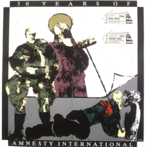 30 Years of Amnesty International Boris Bucan Original Vintage Poster