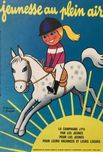 Jeunesse Plein Air Horse Riding Original Vintage Poster