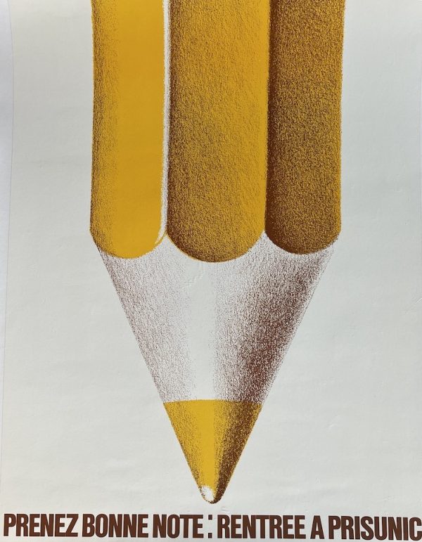 Prisunic Pencil Medium original vintage poster Original Vintage Poster