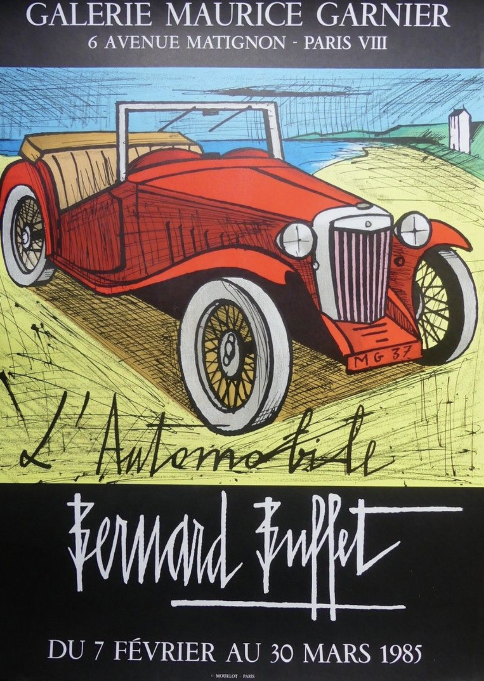 Bernard Buffet 'L'automobile' Original Vintage Poster