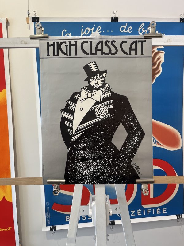High class cat Bk Liban original vintage poster