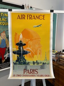 Air France Paris is two Thousand Years Old Original Vintage Poster