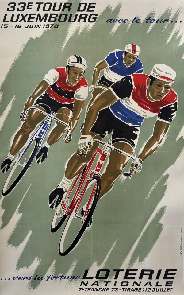 Poster Loterie Nationale Cycling Original Vintage Poster