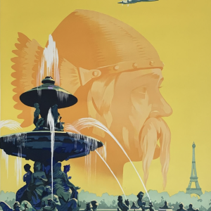 Air France Paris is two Thousand Years Old Original Vintage Poster