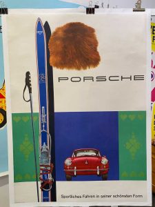 Porsche by Hanns Lohrer Original Vintage Poster