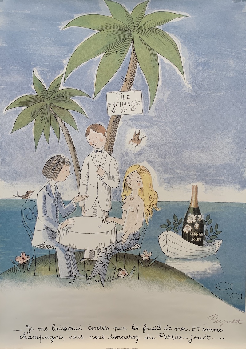Perrier-Jouet Champagne Mermaid Original Vintage Poster