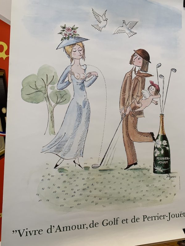 Perrier-Jouet Champagne Golf Original Vintage Poster