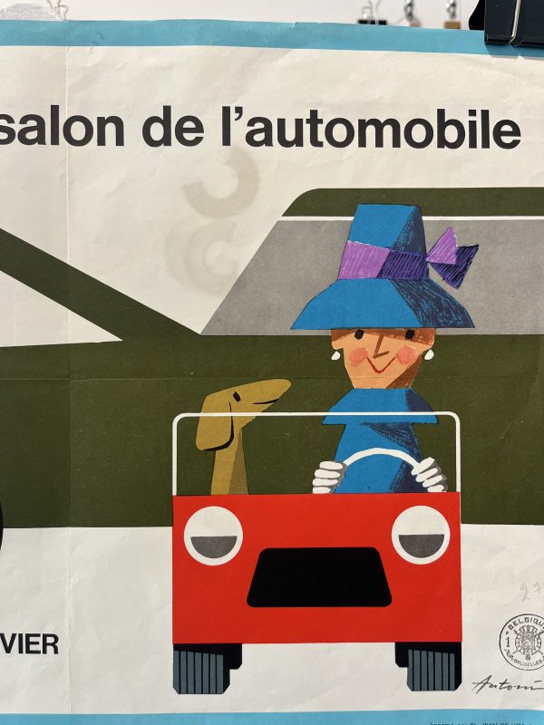 43 Salon de l'automobile Original Vintage Poster