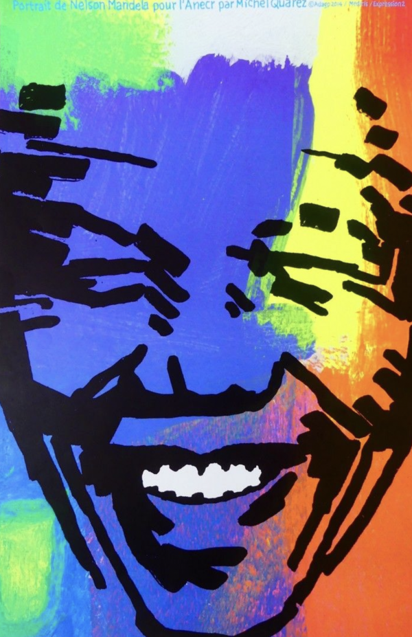 Portrait of Nelson Mandela Original Vintage Poster