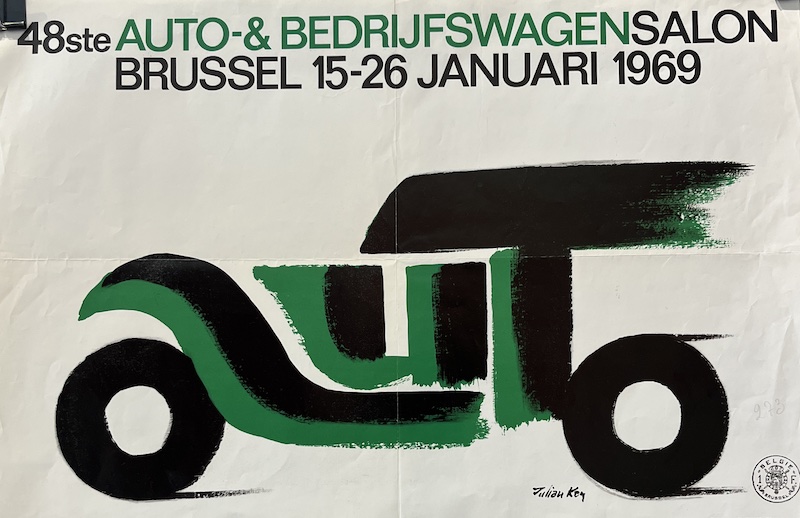 Auto - & Bedrijfswagen Salon Original Vintage Poster