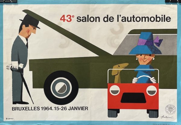 43 Salon de l'automobile Original Vintage Poster