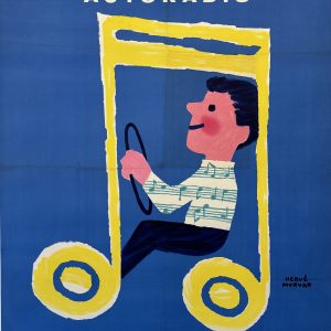 BLAUPUNKT Large Original Vintage Poster by Herve Morvan