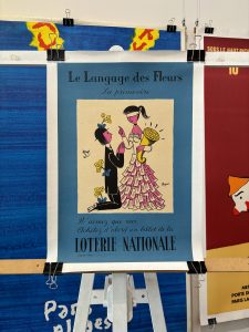 loterie nationale Peynet le langage des fleurs vintage posters