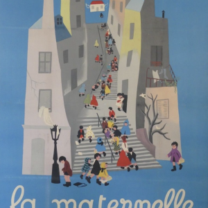 Peynet La Maternelle Original Vintage Poster