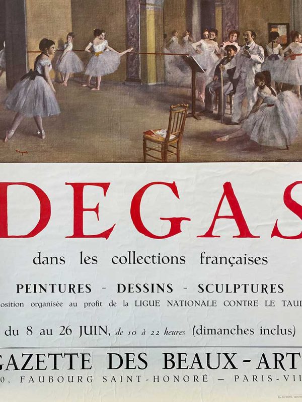 DEGAS Original Vintage Poster Letitia Morris Gallery